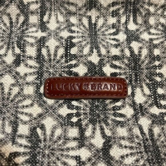 Lucky Brand LB2971 Black/ Cream/ Pink Take a Trip Portland Tote Bag - Picture 10 of 14